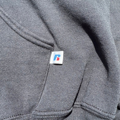 90s Russell Athletic Black Zip-Up Hoodie KiiChain Clothing