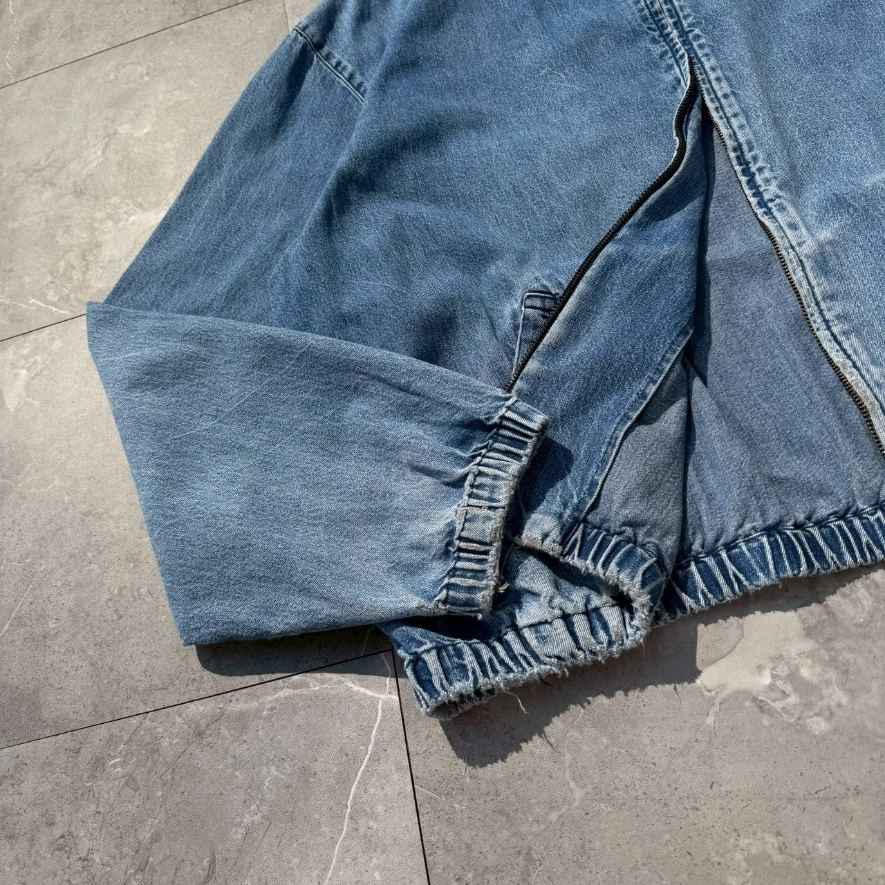 80s-90s Ralph Lauren Light Blue No-Pony Denim Swing Top Jacket