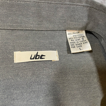 90s Ubc Washed Gray Rayon Shirt