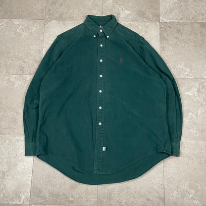 90s Ralph Lauren Green Chamois Shirt