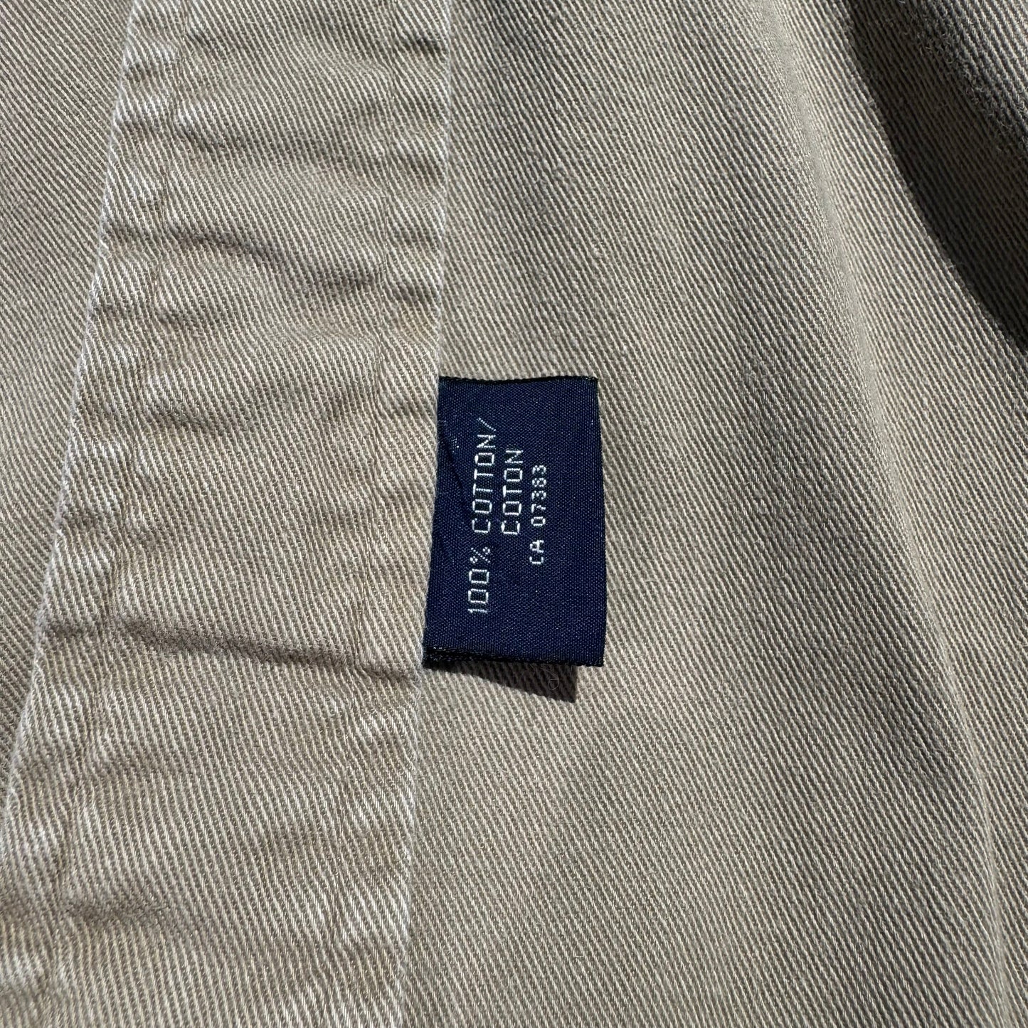 90s Ralph Lauren Beige Heavyweight Button Down Shirt KiiChain Clothing
