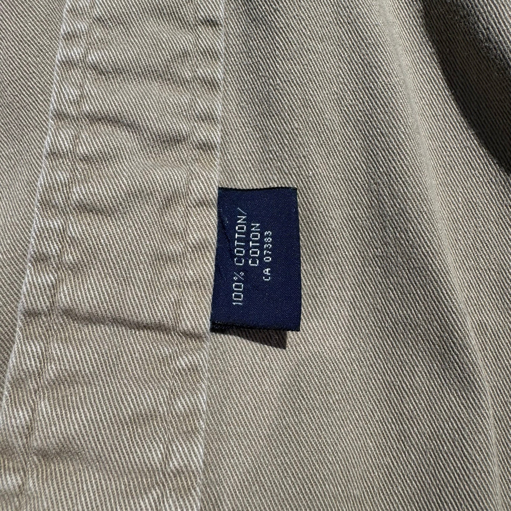 90s Ralph Lauren Beige Heavyweight Button Down Shirt KiiChain Clothing