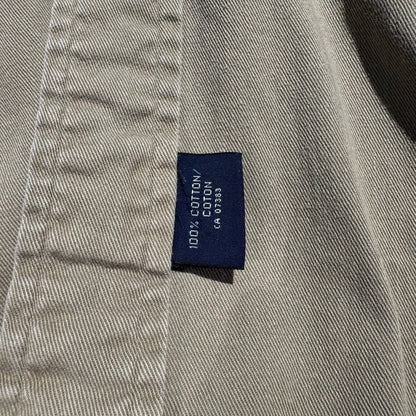 90s Ralph Lauren Beige Heavyweight Button Down Shirt KiiChain Clothing