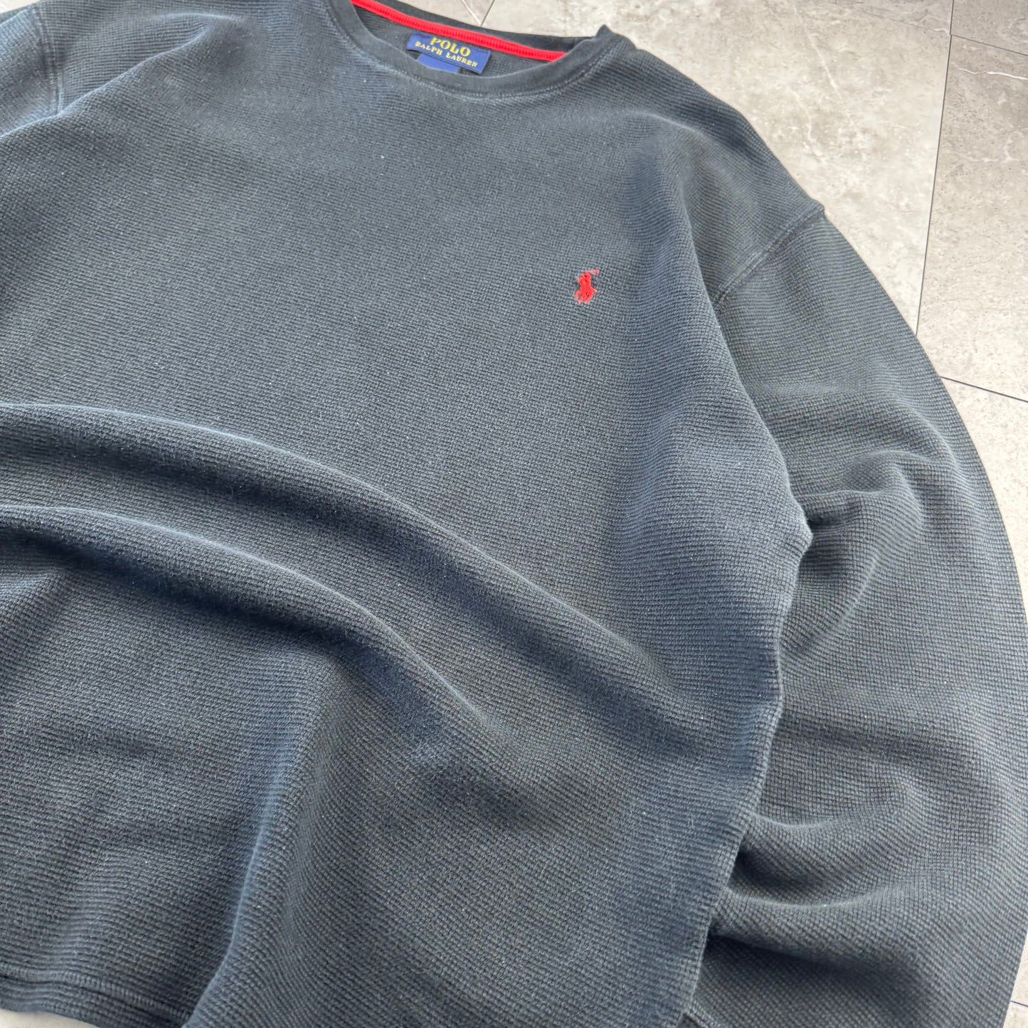 00s~ Polo Ralph Lauren Black Long Sleeve Thermal