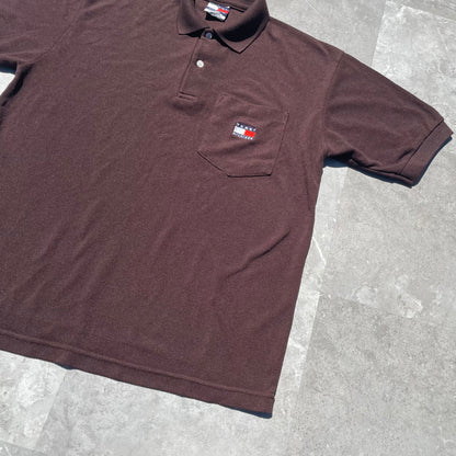 90s Tommy Hilfiger Brown Polo Shirt