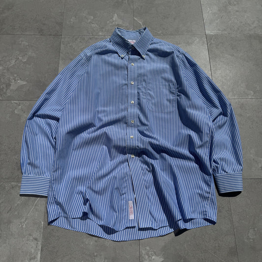 00s Brooks Brothers Non-Iron Blue Striped Button Down Shirt KiiChain Clothing