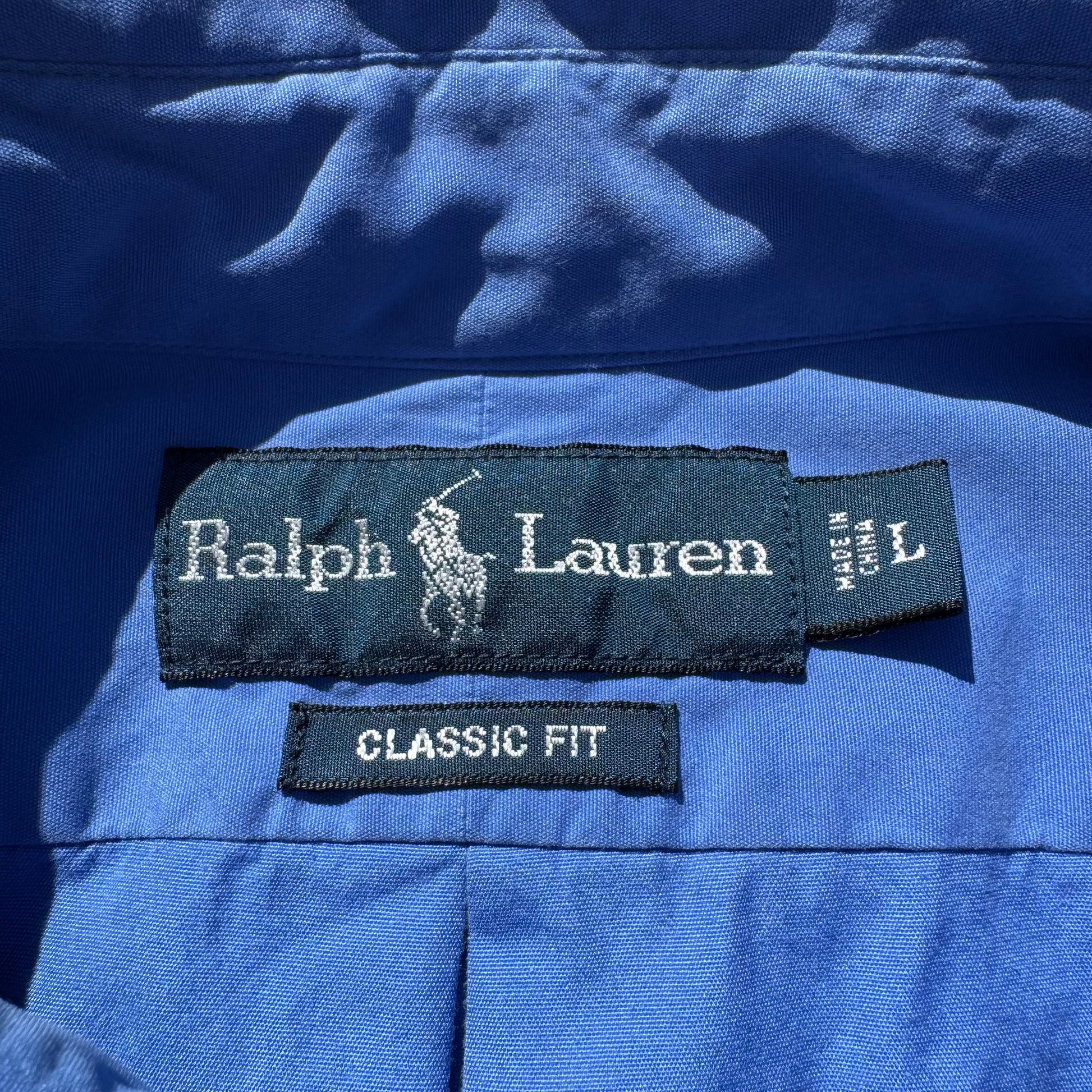 90s-00s Ralph Lauren “Classic Fit” Blue Button Down Short Sleeve Shirt KiiChain Clothing