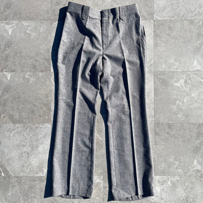 70s Prestige West Gray Flared Western Wool Slacks