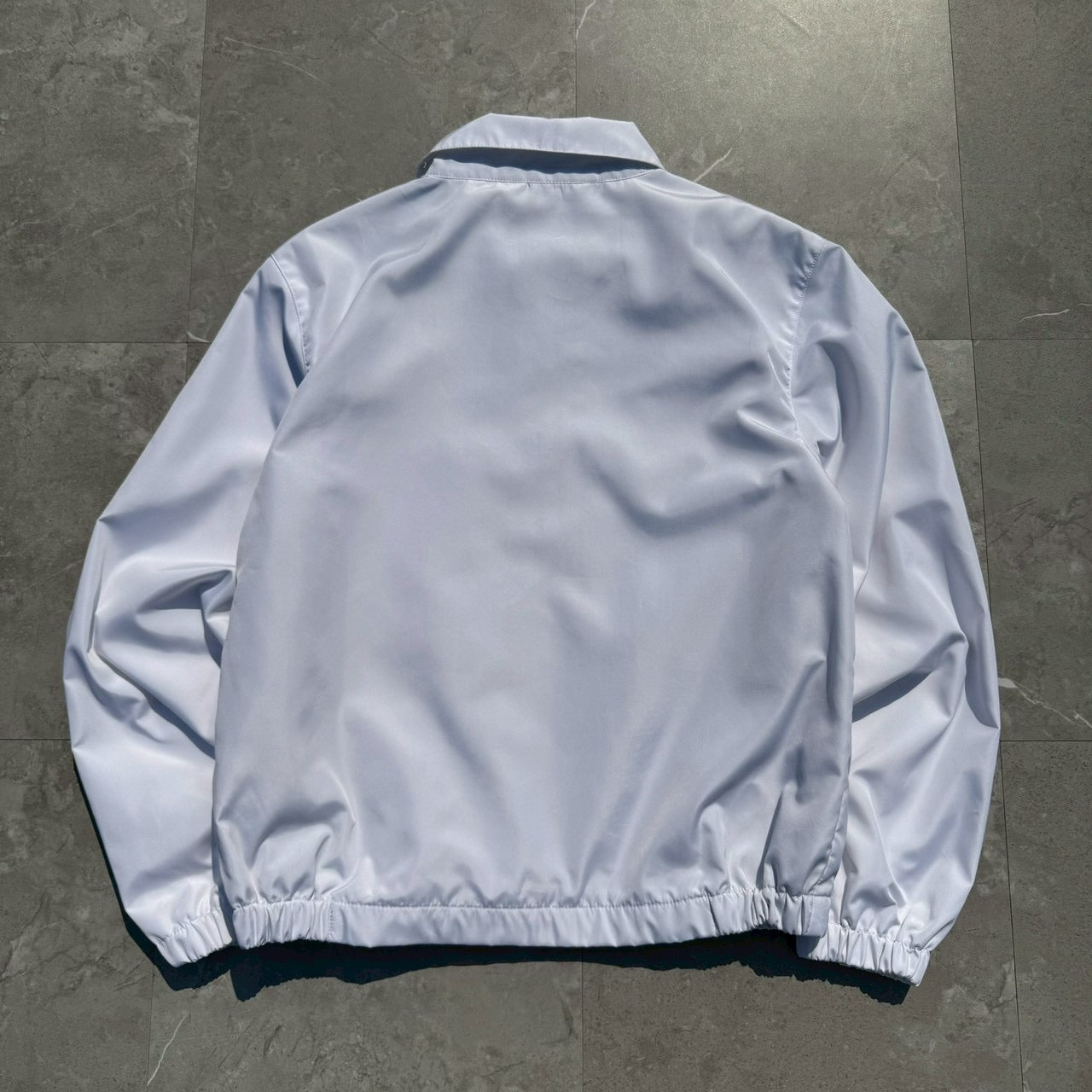 90s Ralph Lauren Rare White Polyester Flannel Lined Swing Top Jacket