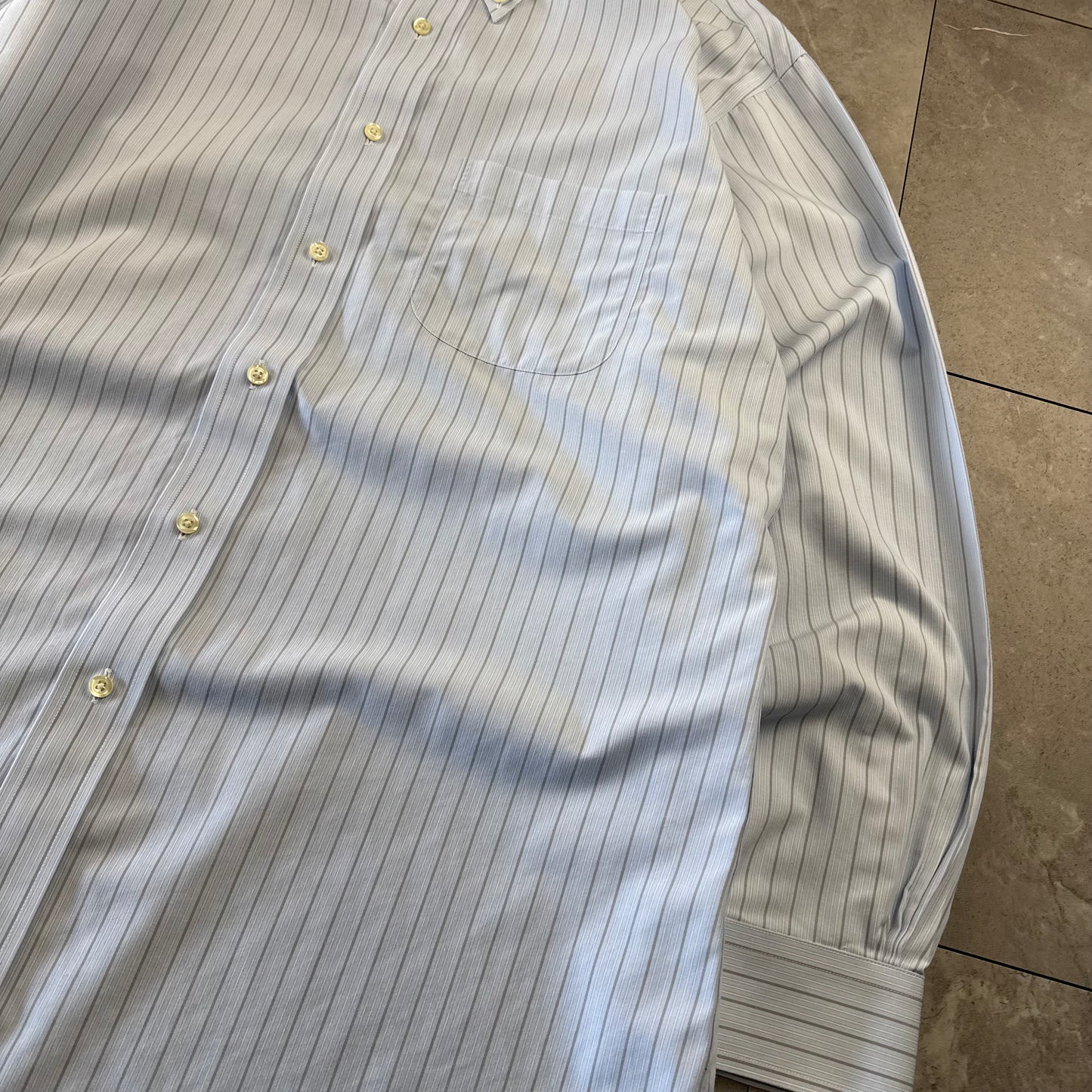 00s Brooks Brothers “Regent” Light Blue Striped Button Down Shirt