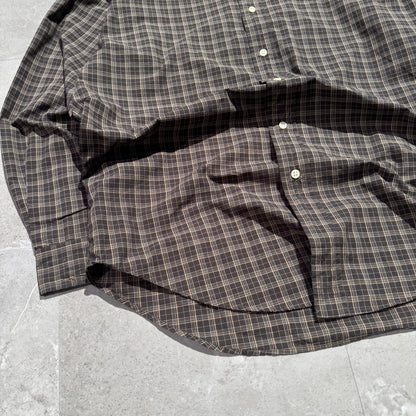 90s-00s Ralph Lauren “Blake” Dark Brown Checkered Button Down Shirt KiiChain Clothing