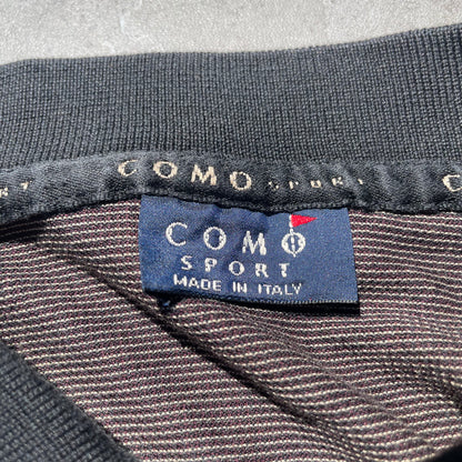 00s Como Sport Made in Italy Striped Polo Shirt