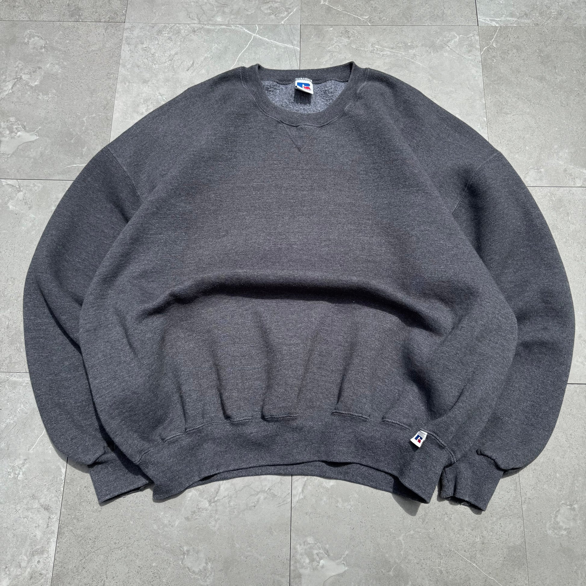 90s Russell Athletic Made in USA Dark Gray Sweatshirt KiiChain Clothing