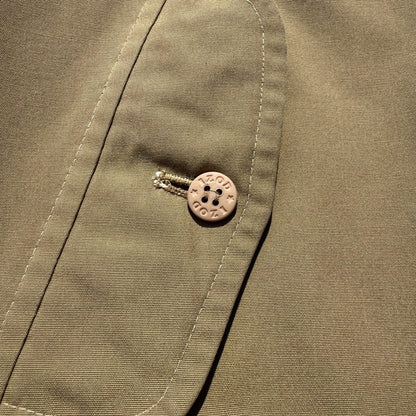 70s-80s Izod x Lacoste Beige Tan Flannel Lined Harrington Jacket