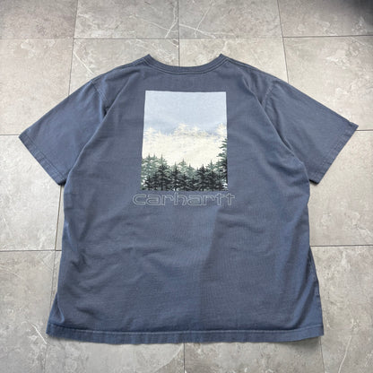 00s Carhartt Blue Forest Graphic Pocket T-Shirt