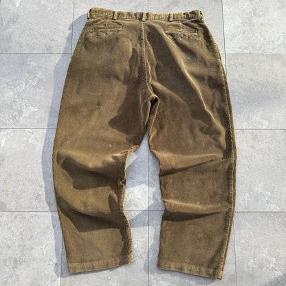 90s-00s Polo by Ralph Lauren Brown Corduroy Andrew Pants 38x30