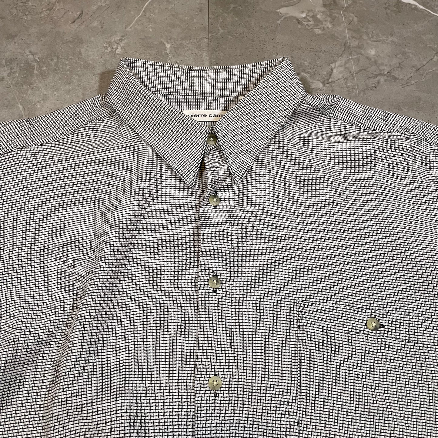 90s Pierre Cardin Rayon Gingham Checkered Shirt