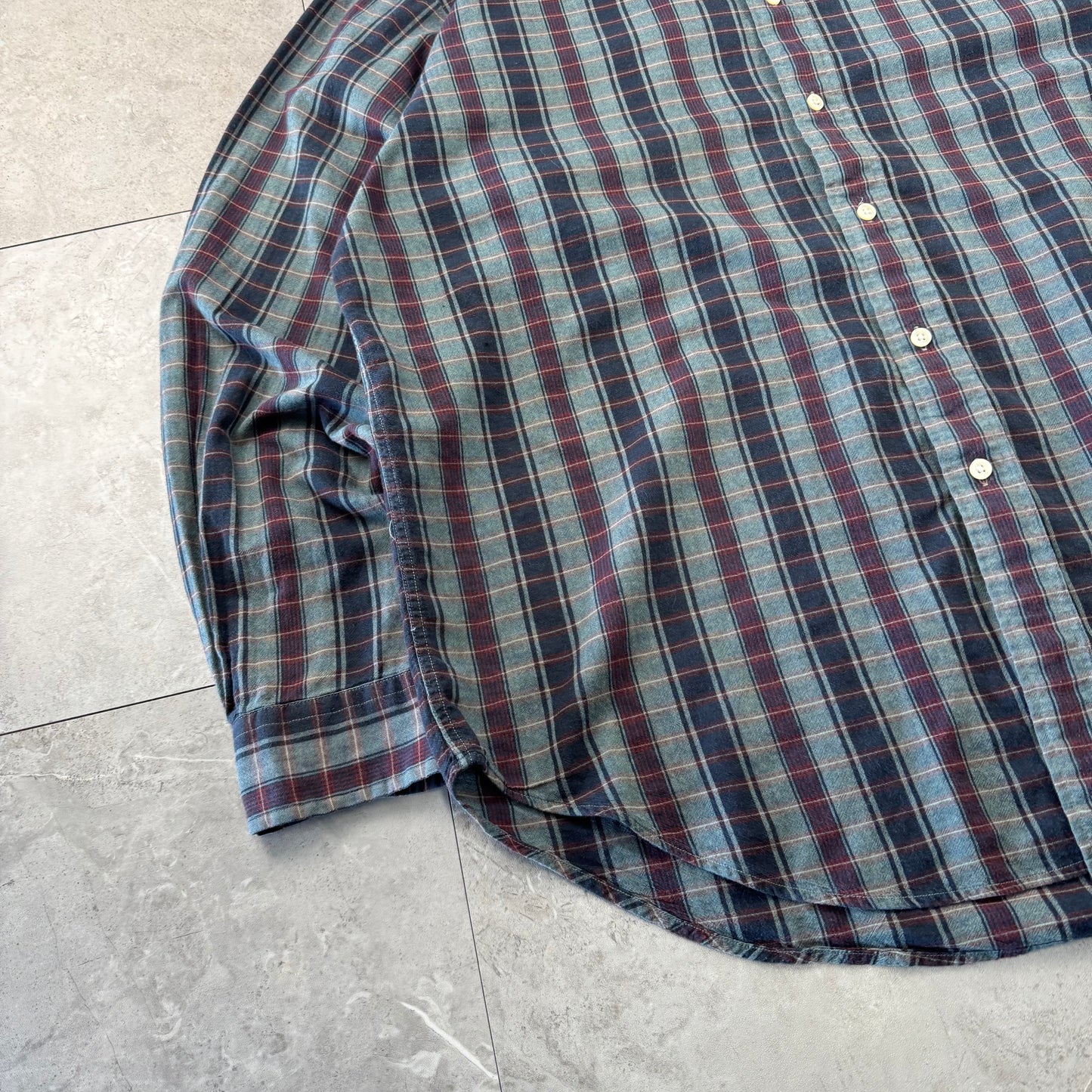 00s Ralph Lauren “Blaire” Striped-Checkered Button Down Shirt