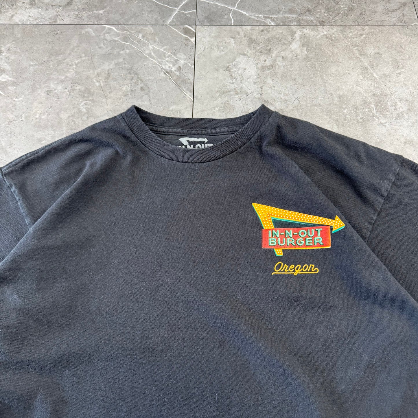 00s In-N-Out Burger Oregon Black Graphic T-Shirt