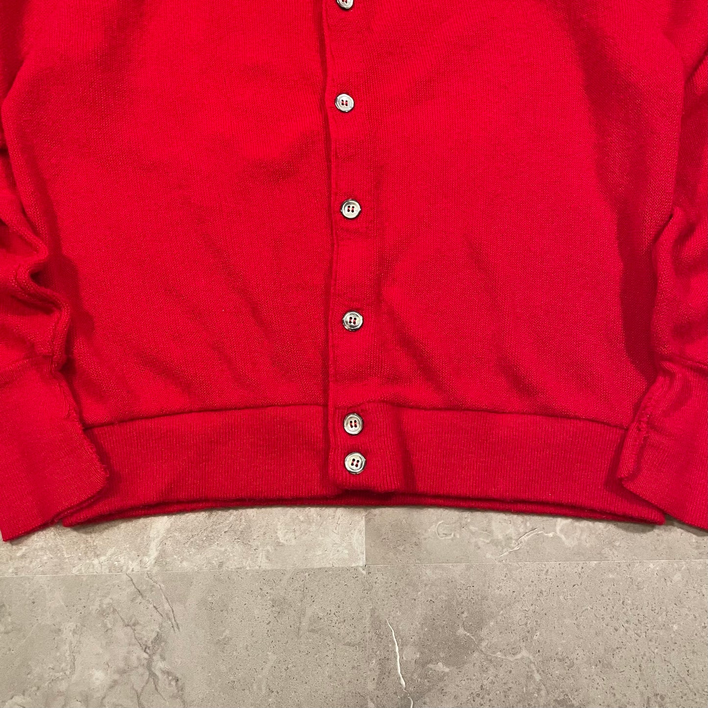 80s Izod Lacoste Made in USA Acrylic Cardigan