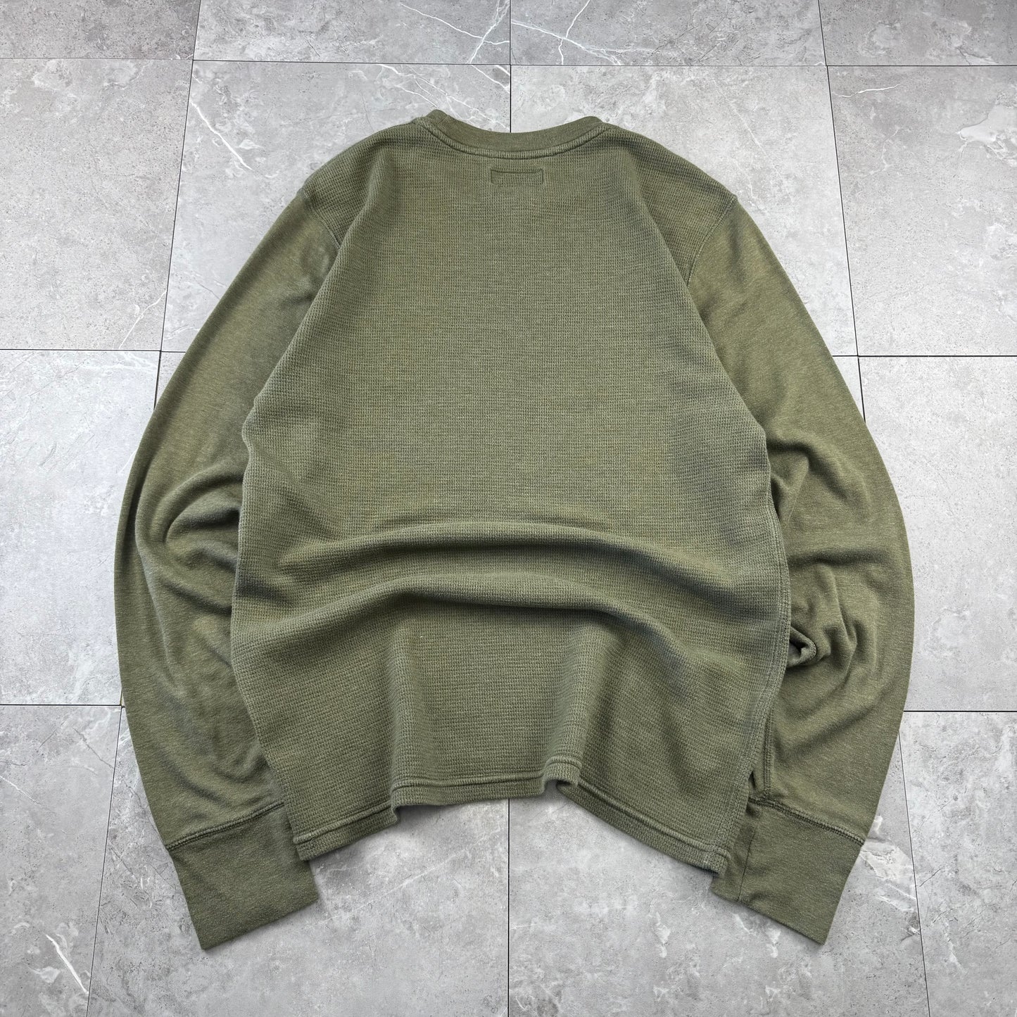 00s~ Polo Ralph Lauren Olive Green Long Sleeve Thermal