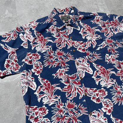 90s-00s US Expedition Faded Floral Hawaiian Shirt