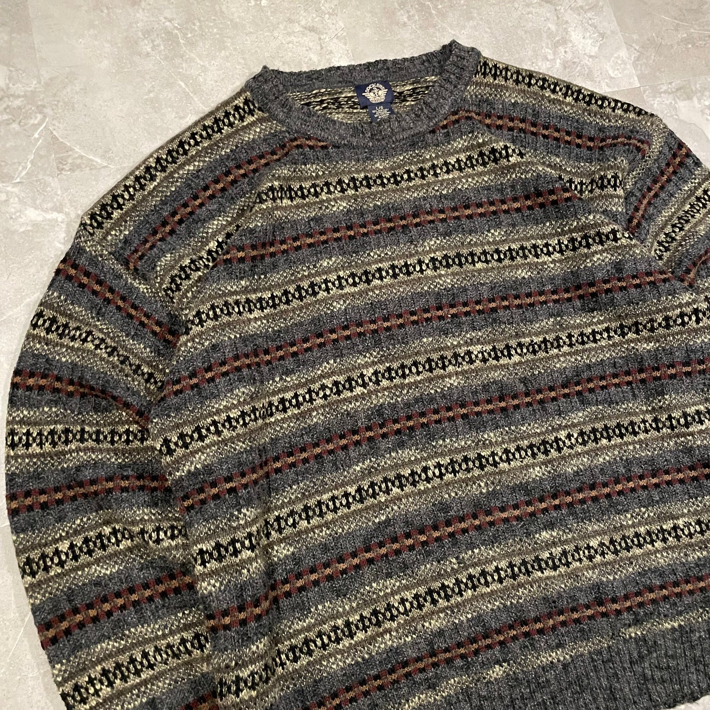 90s Dockers’ Gray Design Knitted Sweater