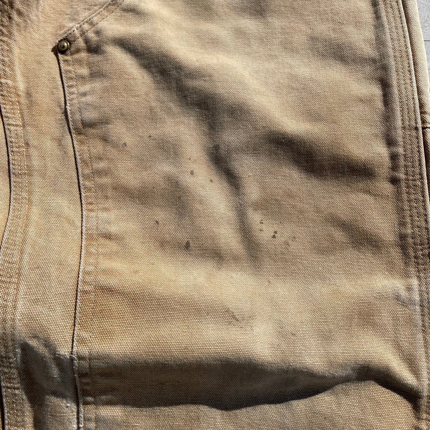 90s Carhartt Made in USA Beige Double Knee Work Pants 34x30