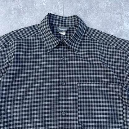 90s Saga Made in USA Checkered Short Sleeve Shirt