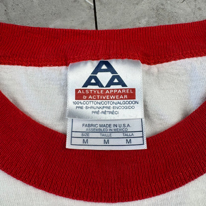 90s-00s AAA Miller High Life White & Red Ringer T-Shirt