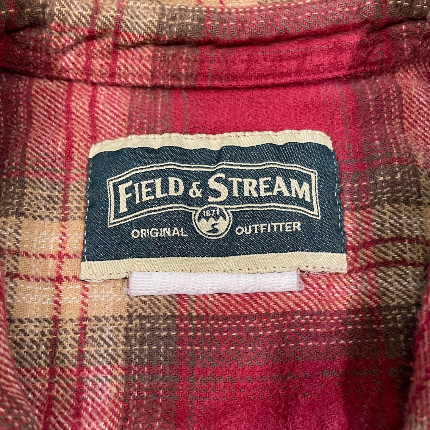 00s Field & Stream Heavyweight Shadow Checkered Plaid Flannel Shirt