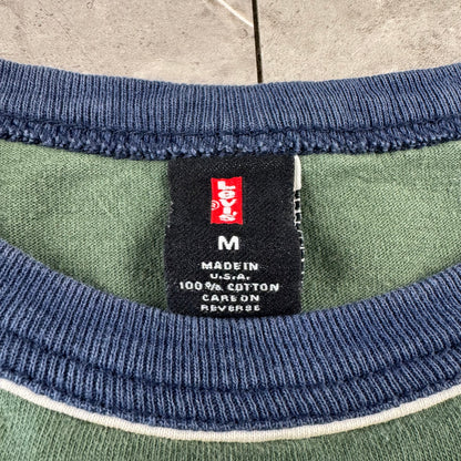 90s-00s Levi’s Green Heavyweight Made in USA Ringer T-Shirt