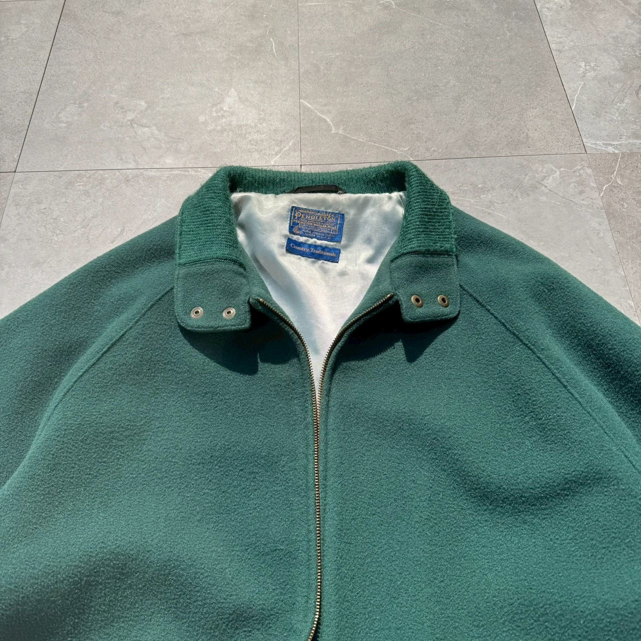 90s Pendleton Made in USA Green Harrington Jacket