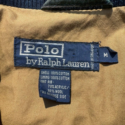 80s-90s Ralph Lauren Green Navy Checkered Harrington Jacket