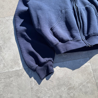 90s-00s Russell Athletic Plain Zip -Up Hoodie