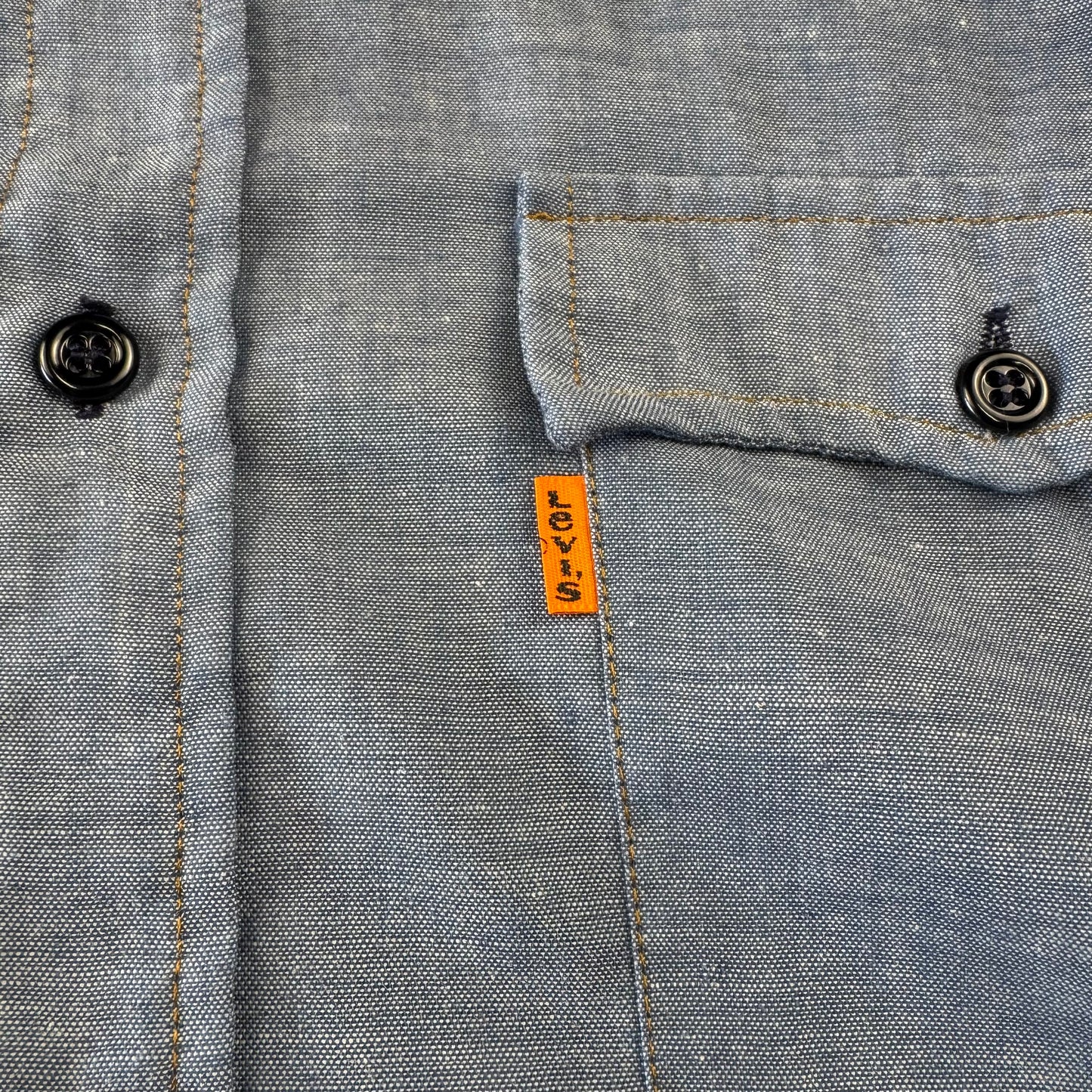 90s Levi's Orange Tab Tiger Embroidered Graphic Dual Pocket Shirt