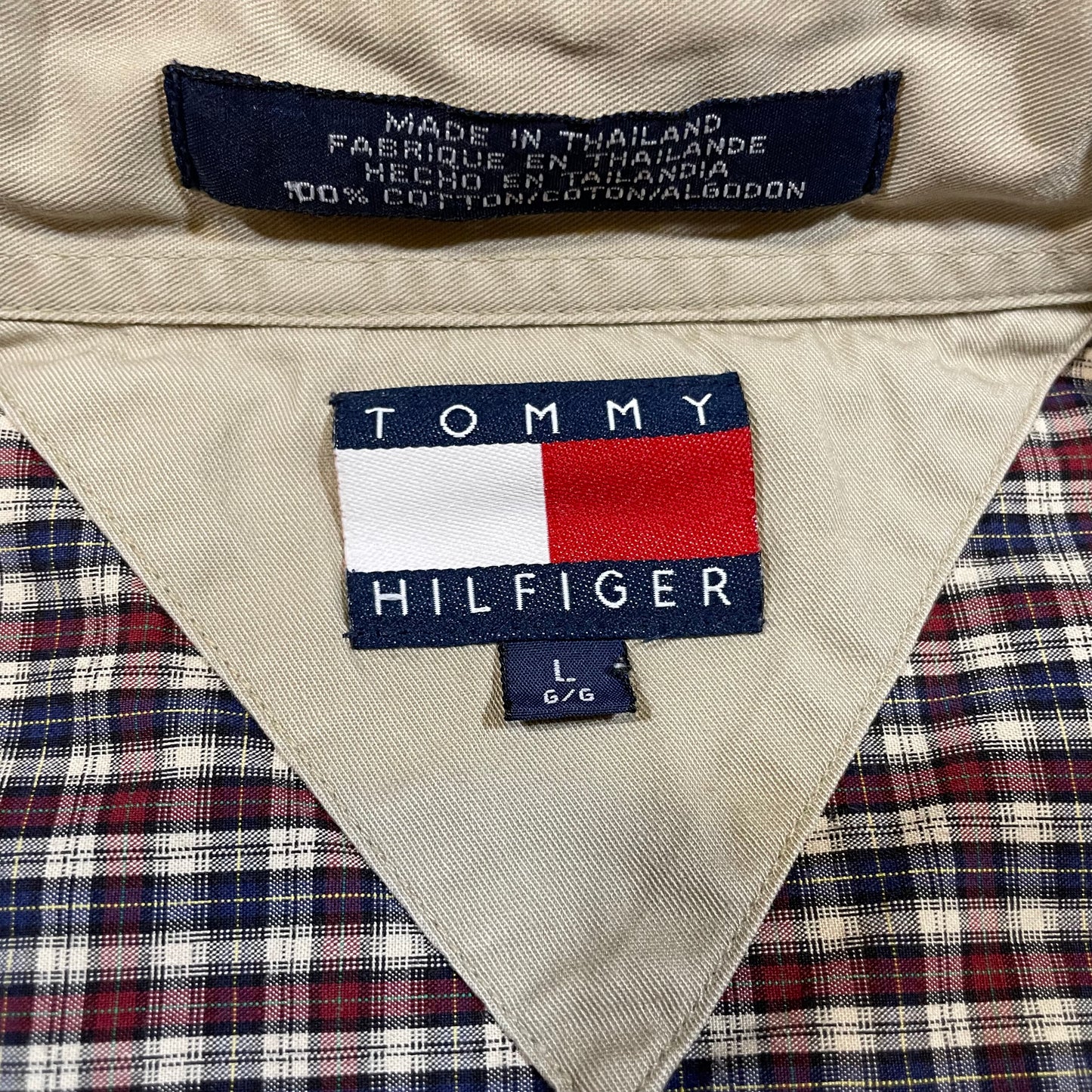 90s Tommy Hilfiger Checkered Button Down Shirt