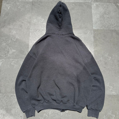 90s Russell Athletic Faded Gray Zip-Up Hoodie KiiChain Clothing