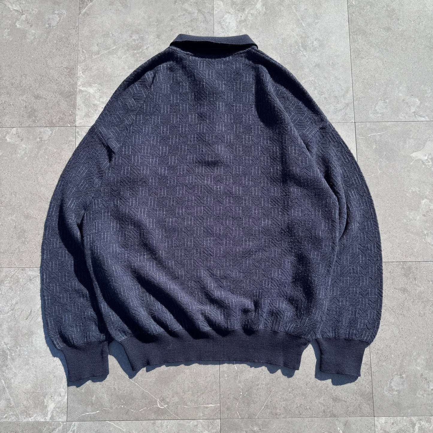 90s Brandini Made in Italy Wool-Blend Knitted Polo Sweater