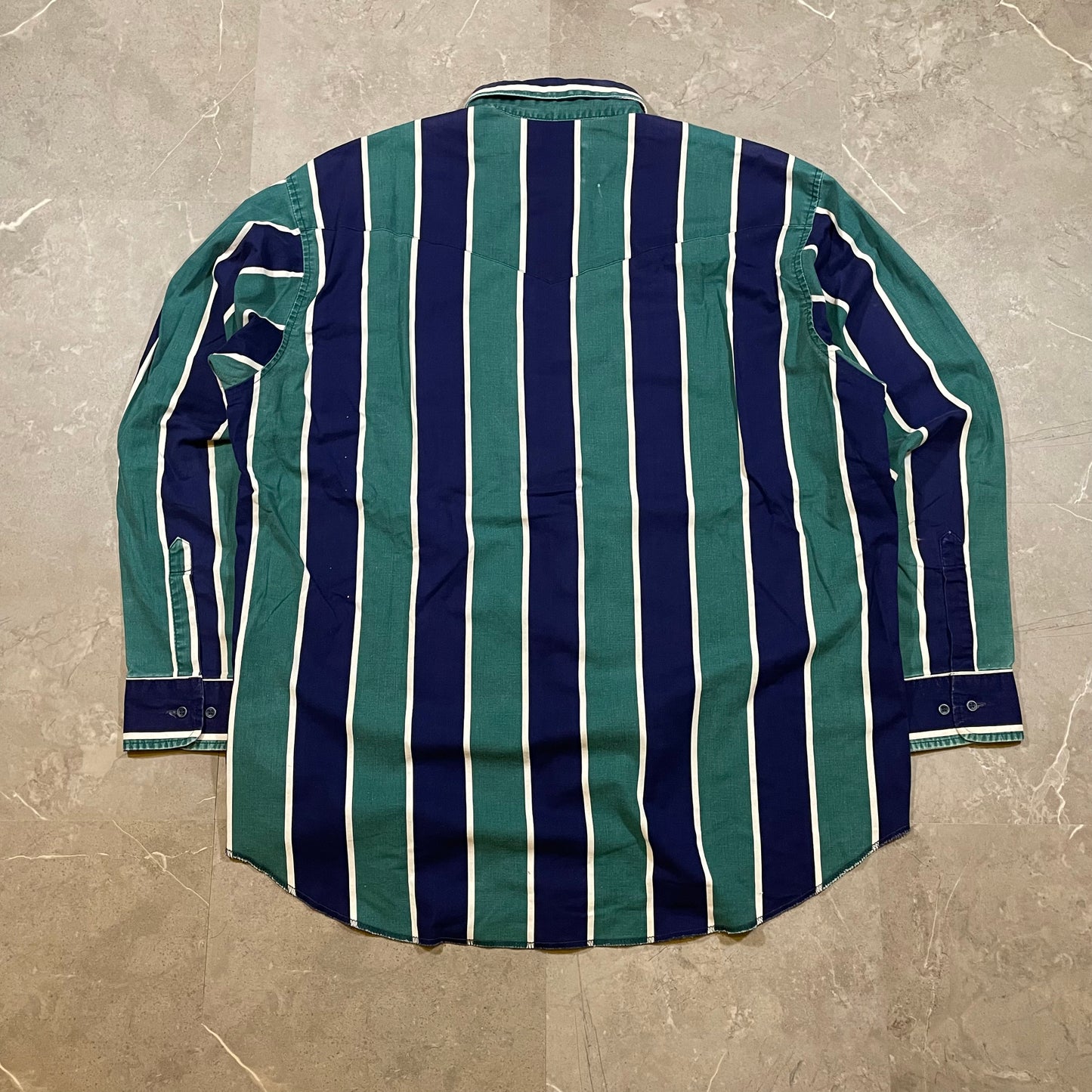 80-90s Wrangler X-Long Tails Striped Western Shirt