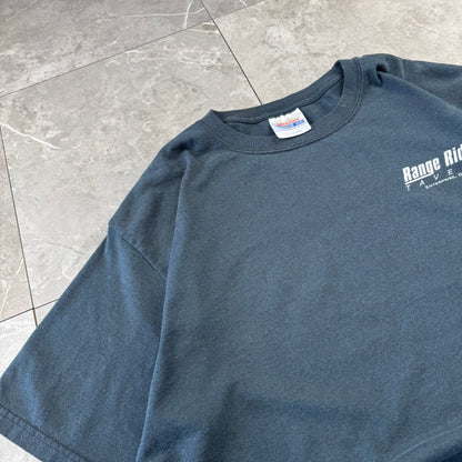 90s-00s Hanes Heavyweight Range Rider Tavern Black Biker Graphic T-Shirt