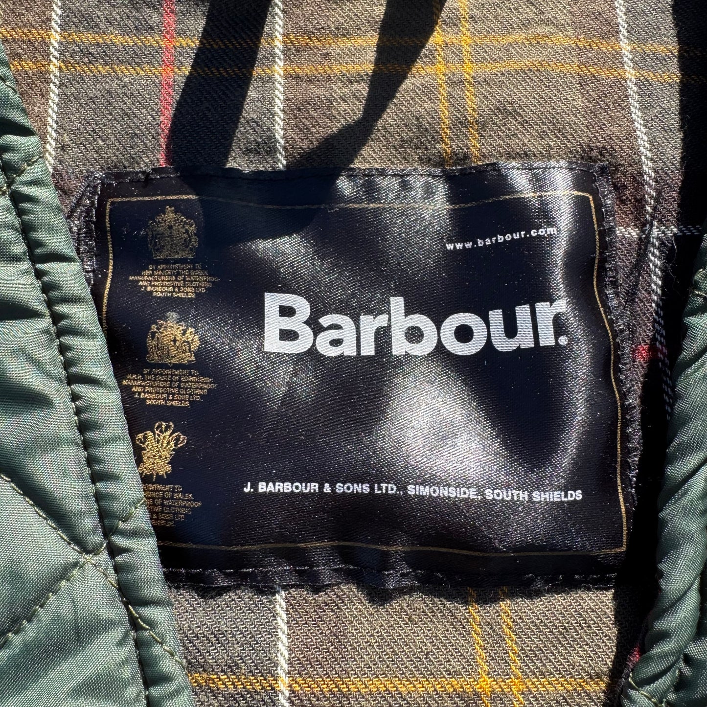 Barbour Plaid-Lined Light Weight Down Vest