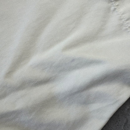 00s Polo by Ralph Lauren Caldwell No-Pony Cream Silk x Cotton Open Collar Shirt XL