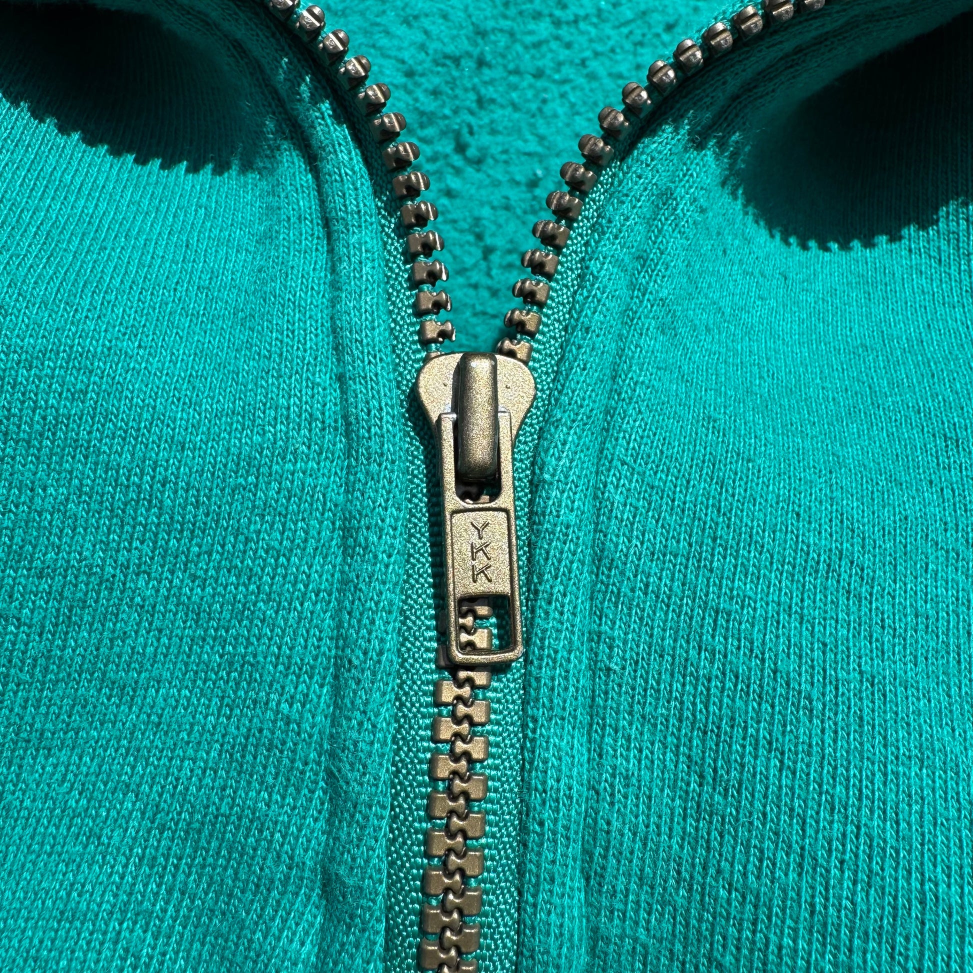 90s L.L. Bean by Russell Made in USA Half-Zip Green Sweatshirt KiiChain Clothing