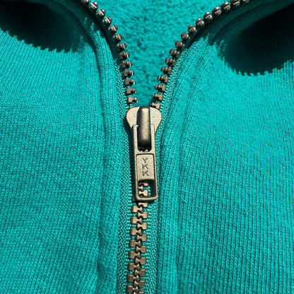 90s L.L. Bean by Russell Made in USA Half-Zip Green Sweatshirt KiiChain Clothing