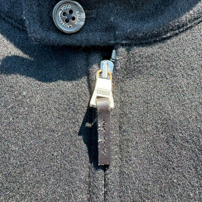 00s Ralph Lauren Black Wool Harrington Jacket