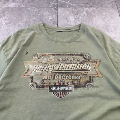 00s Unknown Harley Davidson Faded & Thrashed Graphic T-Shirt