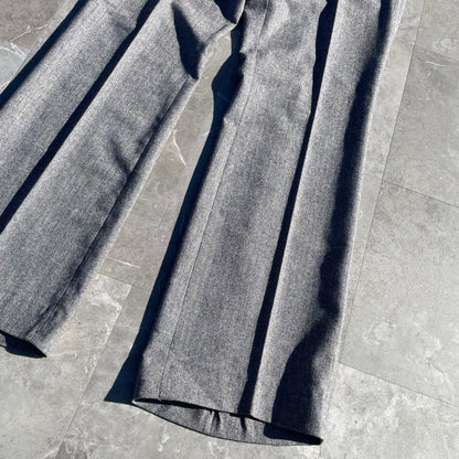 70s Prestige West Gray Flared Western Wool Slacks