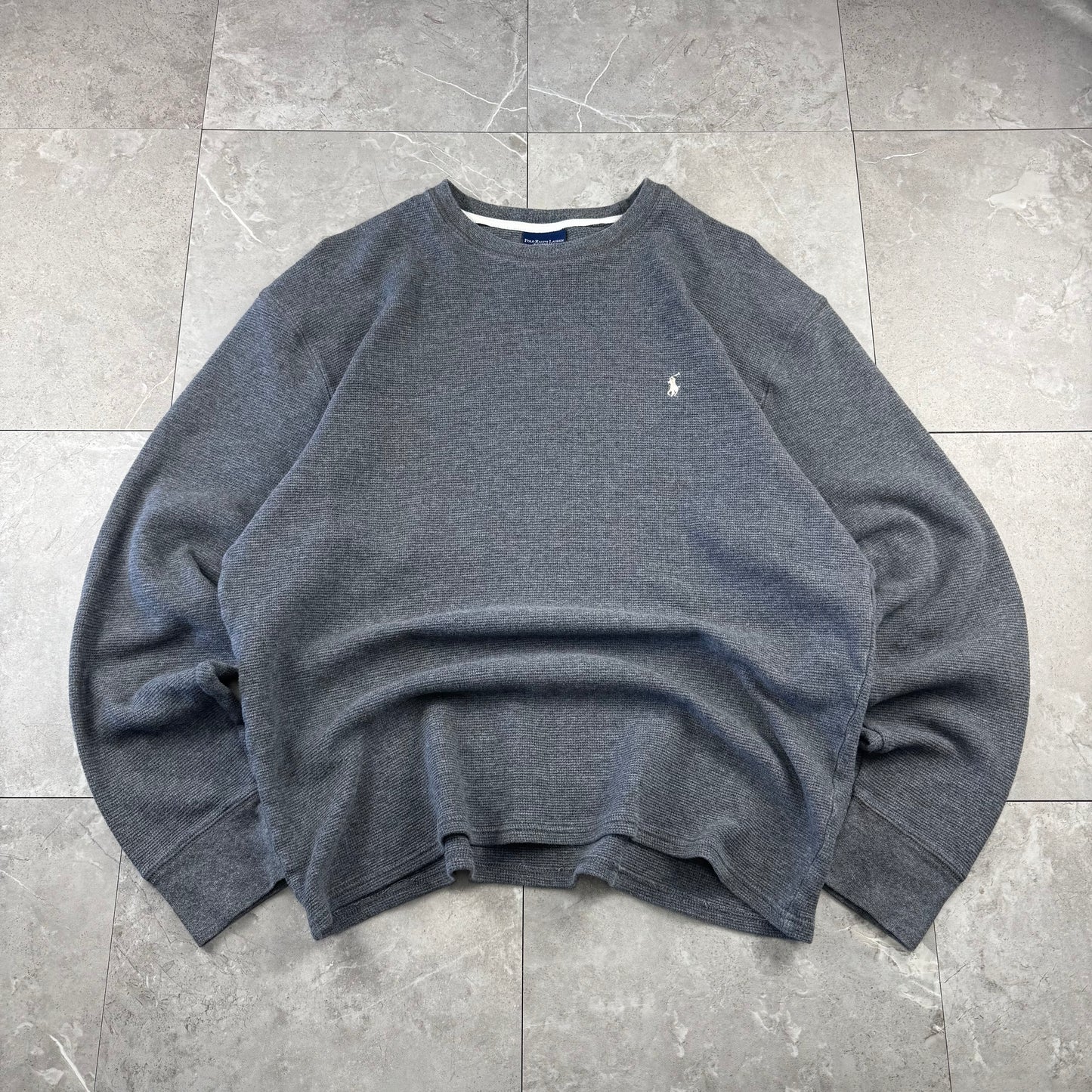 00s Polo Ralph Lauren Dark Gray Long Sleeve Thermal