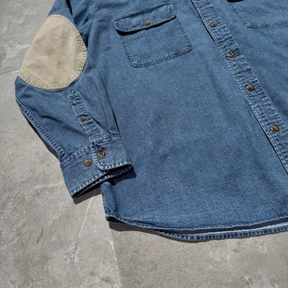 90s Cabela's Denim Elbow Patch Shirt KiiChain Clothing